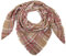 styleBREAKER Écharpe carrée XXL, grand plaid avec motif tartan écossais à carreaux et franges, unisexe 01018137, couleur:Beige-jaune-rouge