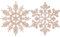 Sea Team Glitter Fiocchi di Neve in plastica Decorazione per L'Albero di Natale, 4-inch, Confezione da 36 Pezzi
