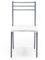 Homely - Silla de Cocina Paris, Estructura de Metal en Color Gris, Asiento de PVC en Color Blanco, de 41x45x85 cm (Gris-Blanco)