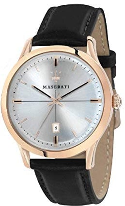 Maserati Orologio da uomo, Collezione RICORDO, in acciaio, PVD oro rosa, cuoio - R8851125005