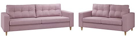 Polstergarnitur Micro, Sofa 3 + 2, Modernes Couch feiner Webstoff Couchgarnitur Sofagarnitur Wohnlandschaft Polstermöbel (Lux 28)