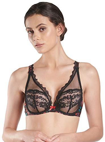 Aubade Damen Delicate Extase BH, Schwarz (Noir Magie Magic), 80D (Herstellergröße: 95D)