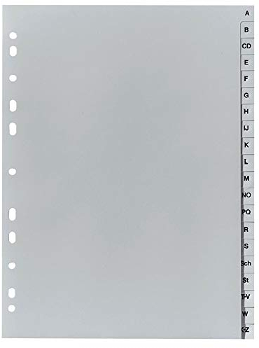 Herlitz 10843522 Eintragung A-Z, 21 x 29,7 cm, PP, Eurolochung (A-Z | 15er Packung)