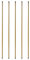 Windhager Lot de 5 Tuteurs en Acier Aspect Bambou - Tuteur en Acier - Support pour Plantes grimpantes - Tuteurs à tomates - Marron - 90 cm - 89130