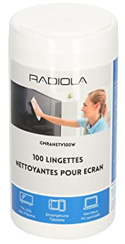 RADIOLA - 100 Lingettes nettoyantes Tout Type d'écran