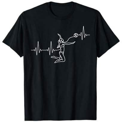 Liebe Volleyball Herzschlag Beachvolleyball Damen Volleyball T-Shirt