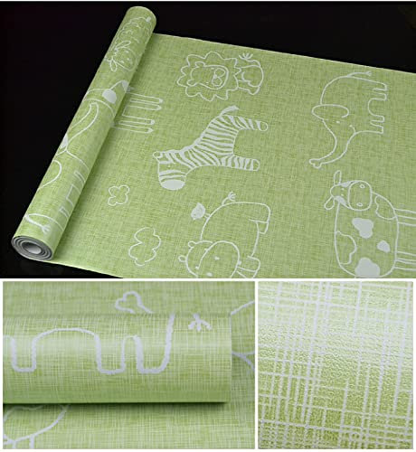 Wallpaper Self-Adhesive Klebetapete Selbstklebend Selbstklebende BordüRe Tapeten Klebefolie Wandfolie Kinderzimmer FüR Wohnung Renovierung Weißes Cartoon-Pferd 17.72 X 385.83 Zoll