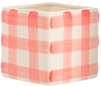 Sass & Belle Gingham Planter Pink