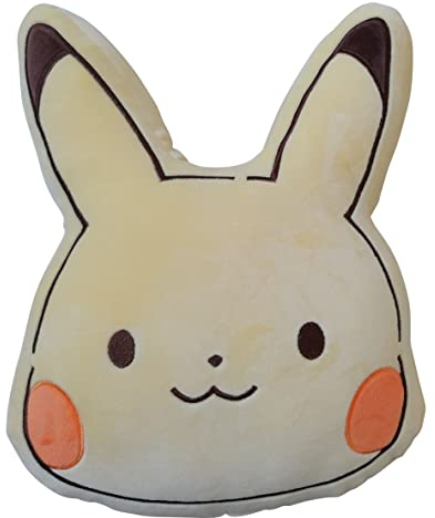 HÔMADICT - Pokémon Kissen – Pikachu Japan – dekoratives Zubehör – weich und flauschig – 40 x 35 cm – offizielles Lizenzprodukt