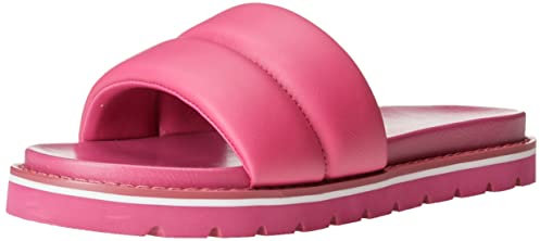 The Drop Issi Sandales Matelassées Plates, Style Sportif pour Femme, Rose Incandescent, 39