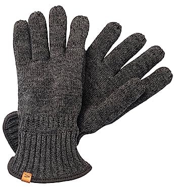 camel active Herren Strickhandschuhe mit warmen Futter Dunkelgrau, menswear-M