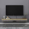 Pmnianhua Mueble de TV para colgar, armario de TV, tablero bajo, moderno armario de TV, estantería de pared multimedia, dormitorio y oficina (120 cm, gris oscuro)