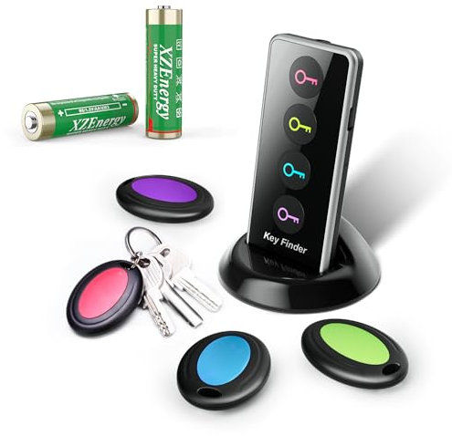 MYLAIM - Key Finder, Wireless Key Tracker, 150ft Working Range Remote Finder, Tracker to Find Your Keys, Phones, Wallets, TV Remote, 4