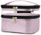HUA ANGEL Make-up-Tasche, doppellagig, Reise-Kosmetikkoffer für Damen und Mädchen, tragbar, groß, Make-up-Organizer, Kulturbeutel, rosa (glitter pink)