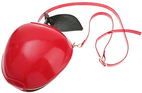 GALPADA 1 X Apfel-Umhängetasche Mini-Schultertasche Geldbörsen Für Teenager Mädchen Kinder-Geldbörse Fruchtförmige Handtasche Apfel-Tasche Einzelne Umhängetasche Metall Rote