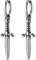 HZMAN Medieval Sword Dangle Drop Earrings for Men Women Stainless Steel Hip Hop Gothic Retro Dagger Hoop Earrings Jewelry Gift