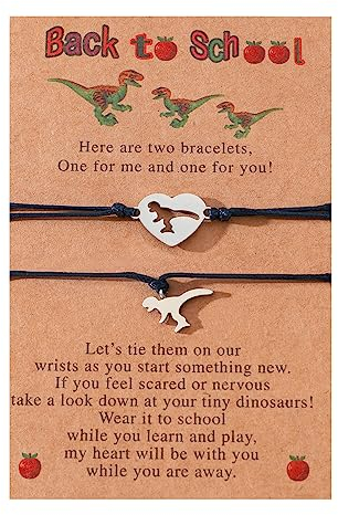 ALBERTBAND Mutter Tochter Sohn Armbänder Set Armband Schulkind Zurück Zur Schule Geschenke Erster Schultag Schmuck Geburtstagsgeschenke für Jungen und Mädchen (back to school)