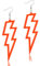 Telooco Neon Ohrringe Damen Vintage 80er Party Ohrringe Acryl Hohle Ohrringe Creolen Halloween Weihnachten Ohrringe Schmuck für Frauen Mädchen 80er 90er Jahre Kostümparty Outfits (Orange)
