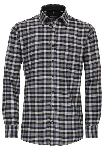 CASAMODA Flanellhemd Langarm kariert Comfort Fit
