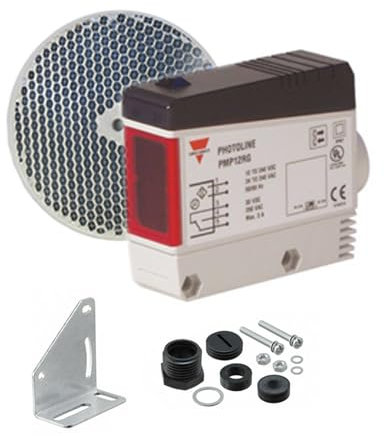 Fotocélula infrarroja reflectante de espejo Carlo Gavazzi PMP12RG original para puertas automaticas y puertas de garaje