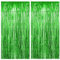 LIANRISES 2 Stück 1m x 2m Lametta Vorhang Party Deko Lametta Grün Dschungel Deko Geburtstagsdeko Grün Party Deko Grün Luftschlangen Grün Fussball St Patrick's Day