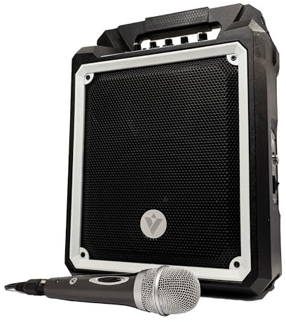 VOYZ 100W Portable Bluetooth Speaker - Waterproof Speaker Deep Bass, Rechargeable Battery, USB/MP3/SD/FM - Ideal for Indoor and Outdoor Entertainment. Microphone Included