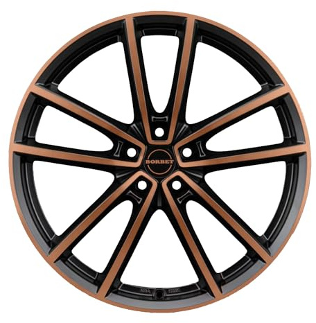 4x Borbet Felgen W 8.0x19 ET48 5x112 black copper polished matt kompatibel mit Seat Alhambra Altea Leon