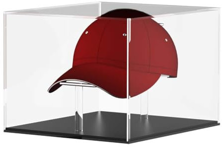 Acrylic Hat Display Case - Baseball Football Cap Display Stand - UV Protection Hat Cabinet Protection Storage Cover