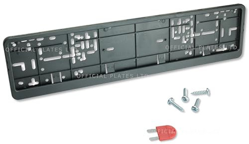 Genuine Wurth Klapp-Fix Number Plate Holder Surround Frame for Cars in UK and Europe. Rubber Anti-vibration Shock absorbers, Screws and Key included. (1x Frame Only)