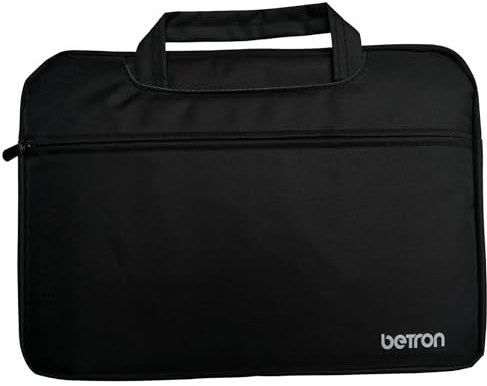Betron Laptop Bag Slim Carry Case with Handle, Water Reistant, 15.6 Inch, Black