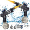 Elektrische Wasserpistole, 2024 Neu Ultimate Battle Blaster, Automatische Wasserpistole mit Interaktiver Beleuchtung, Große Reichweite, Burst Wasserspritzpistolen Erwachsene Kinder (2PCS Schwarz)