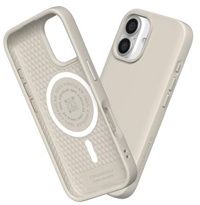 RhinoShield SolidSuit Case Kompatibel mit Magsafe für [iPhone 16] | Stoßabsorbierende Slim Design Schutzhülle mit Premium Matte Finish, Kameratasten-Aussparungs-Design - Sandbeige
