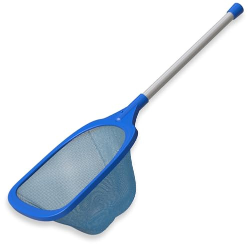 Greenerever - Retino manuale per vasca idromassaggio e piccola piscina; manico in alluminio incluso; rimuove detriti e pulisce piscine, spa, laghetti e vasche per pesci; rete fine e durevole di