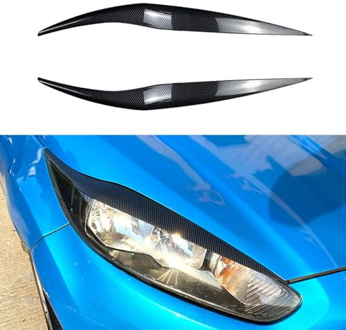 Autoscheinwerfer Augenbrauen für Ford Fiesta MK6.5 2013-2017 2016, Scheinwerfer autoscheinwerfer-Augenbraue, Scheinwerfer Wimpern Trim Augenlider Deckel