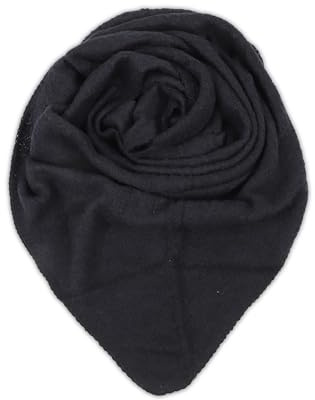 malito - Damen Modeschal - weicher Dreiecksschal Unifarben & Leo Print - langer flauschiger XXL Winterschal S601 - (Schwarz)