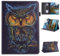 Rosbtib Case for Samsung Galaxy Tab A9 Plus 11 Inch 2023 Model SM-X210/X216/X218, Folio Tablet Protective Cover Stand Case with Card Holder & Pen Holder for Galaxy Tab A9+, Owl