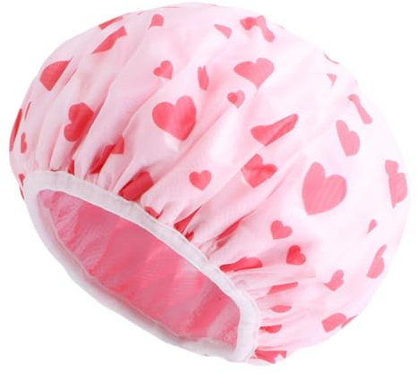 Shower Cap Double Layer Waterproof Bath Hair Cap Reusable Bathing Cap Terry Cloth Lined Eva Exterior for All Hair Length Women Home Hotel Travel Essentials Accessories