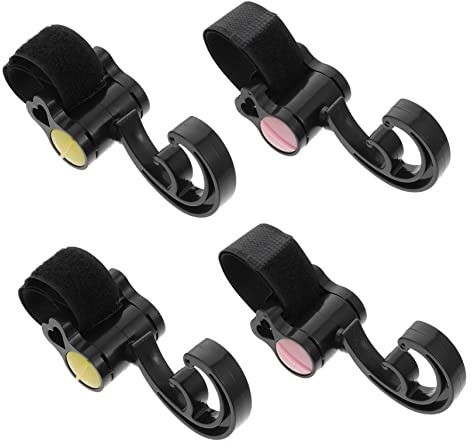 YARNOW 4pcs Stroller Hooks Rotation Plastics Hangers Stroller Hooks for Pram Clips for Buggy Boy Girl Hangers