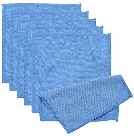 PATIKIL 6 Pcs Paño para Limpiar Gafas 15 x 15 cm Paños De Microfibra Azul | Suaves Y Absorbentes, Para Lentes De Cámara Gafas Pantallas De Teléfonos Dispositivos Inteligentes