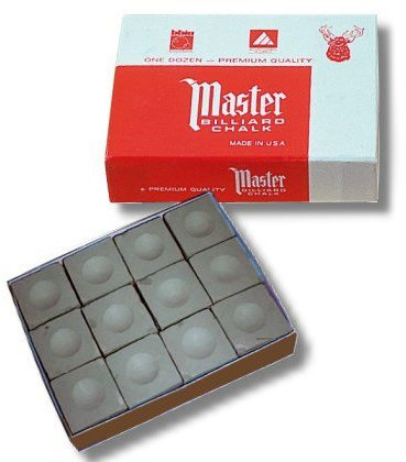 GamePoint Billardkreide Master, 12 Stück im Karton. Farbe grau. Zubehör_190005