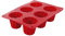 Crealys 513012 Moule à Cannelés Silicone Rouge