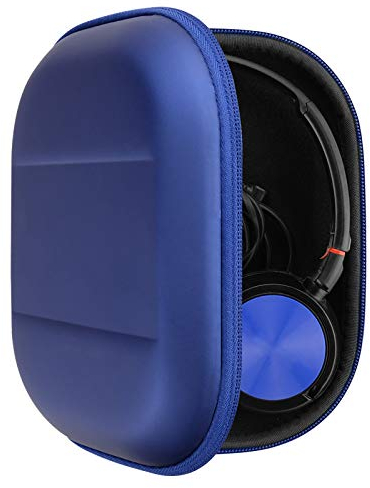 Geekria Shield Kopfhörer-Etui, kompatibel mit Sony MDR-ZX600, MDR-ZX330BT, MDR-ZX300, MDR-ZX110, Ersatz-Hartschalen-Reisetragetasche mit Kabelaufbewahrung (blau)