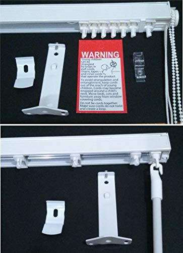 White Made to Measure Vertical Blind Headrail Track 3.5 (89mm) or 5 (127mm) Child Friendly Wand Controls Available (up to 1828mm (72))