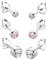 Elli Ohrringe Damen Ohrstecker Basic 3er Set mit Kristallen in 925 Sterling Silber Vergoldet