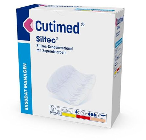Cutimed Siltec Schaumverband 15 x 15 cm 12 Stück