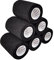 COMOmed selbstklebender verband elastische binde handgelenk bandage pflaster rolle Dog Bandagen Tierische Bandagen 7.5 cm (Schwarz, 6 Rollen)