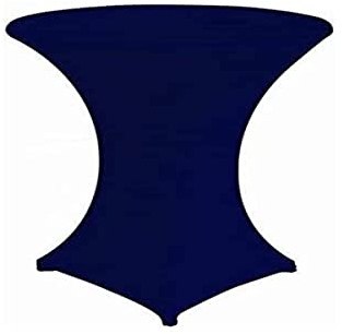 Gastro Uzal Hussen für Stehtische und Bistrotische Stretch Stehtischhussen überwurf (blau-dunkelblau, Ø80-85)