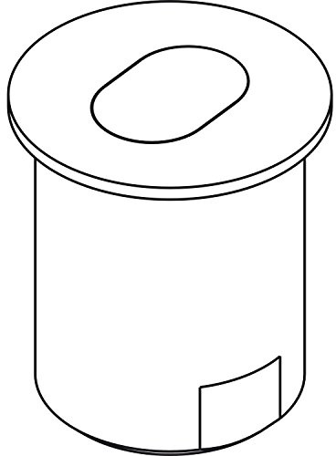 Bodenhülsen mit Deckel, Stahl verchromt
