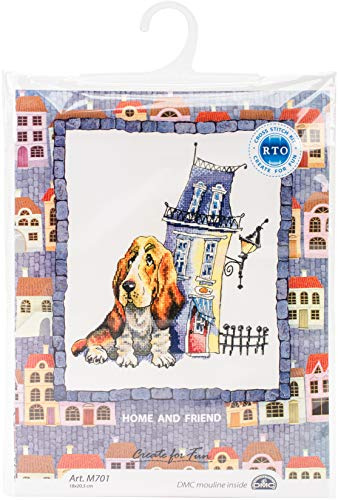 RTO Haus und Freund Kreuzstichset, Baumwolle, Mehrfarbig, 18x20,5 cm