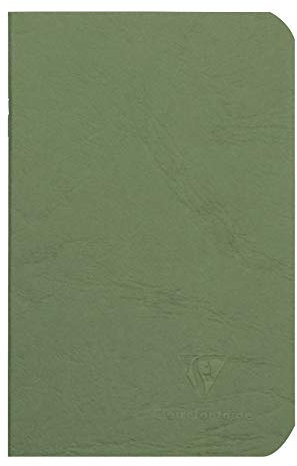 Clairefontaine 734103C Heft AgeBag (9 x 14 cm, Taschenformat, ideal für unterwegs, Blank, 48 Blatt) 1 Stück, grün